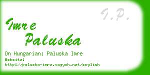 imre paluska business card